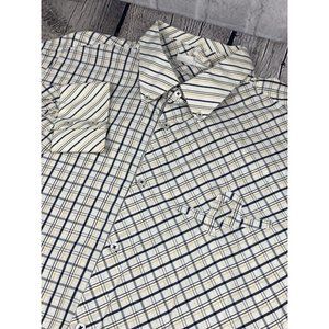 Rocawear Authentic Button Shirt Mens 2XL Plaid Long Sleeve Classic Embroidered‎